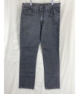 Levis 511 Size 32x30 Charcoal Grey Slim Men&#39;s Denim Jeans Faded - £18.67 GBP