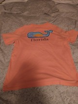 VINEYARD VINES T-Shirt Large 16 Pocket Whale logo ocean Peach Unisex cotton - $12.86