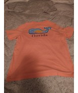 VINEYARD VINES T-Shirt Large 16 Pocket Whale logo ocean Peach Unisex cotton - $12.86