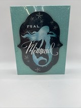 Mythical Teal Green Mermaid Wall Hanging Plaque Picture Glitter Beach Decor - $24.68
