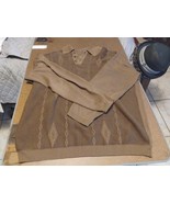 VTG Le Collezioni Structure Collared Pullover Sweater Mens Brown with De... - $19.70