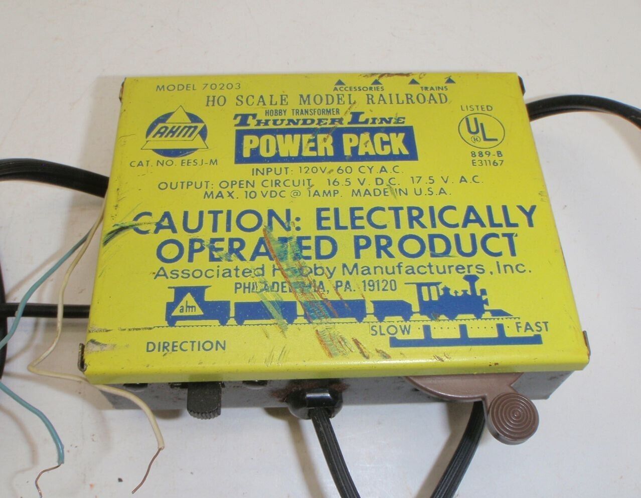 AHM Thunder Line HO Scale Power Pack Transformer Model 70203 - $4.99