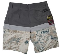 Realtree Mens Fishing Shorts Hybrid Size Med 32-34 G Upf 30 Gray Flex Fabric New - £22.15 GBP