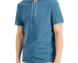 INC Men&#39;s Regular-Fit Ottoman Stripe Baseball-Collar Shirt in Dusty Teal-XS - £15.96 GBP