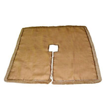 Jute Christmas Tree Skirt Faux Jeweled Edges Fringe 54 x 54 inches - €11,10 EUR