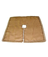 Jute Christmas Tree Skirt Faux Jeweled Edges Fringe 54 x 54 inches - $236.20 MXN