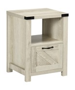 HOMCOM Farmhouse End Table w/ Drawer &amp; Storage - $152.12 CAD