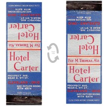 Vtg Matchbook Cover Hotel Carter Cleveland Ohio 1930s 600 rooms Fay M Thomas Mgr - £7.73 GBP