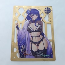 Raiden Shogun Metal Card Limited 169/200 Genshin Anime Card - $24.74