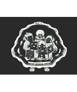 Mikasa Clear Glass Candy Dish, &quot;Celebrations&quot;, Holiday Carolers, Hearts ... - $274.24 MXN