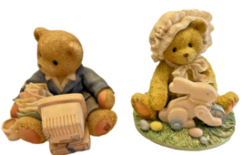 Figurines 2 Cherished Teddies Friendship Melissa &amp; Terry Collectible Vintage - £11.10 GBP