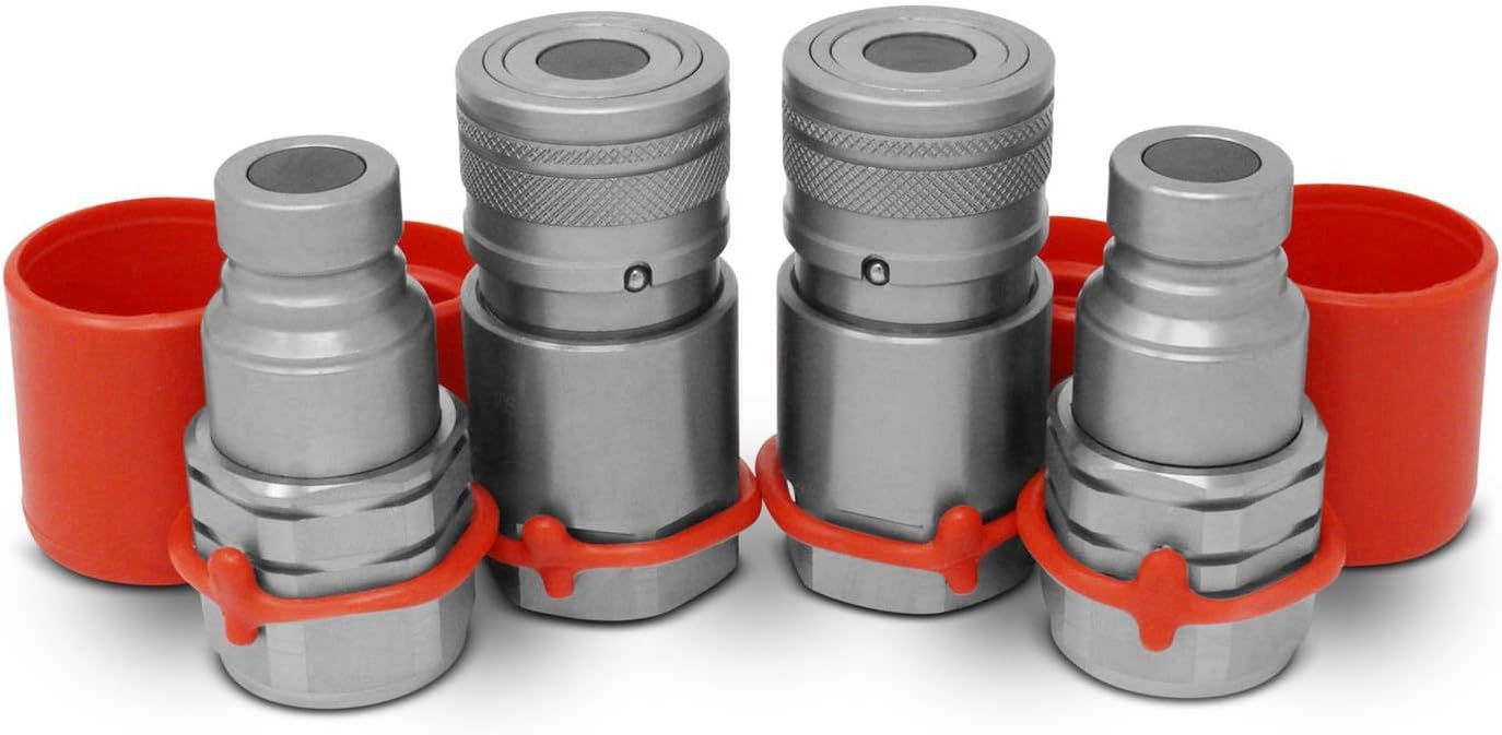 Summit Hydraulics 1/2&quot; Skid Steer Flat Face Hydraulic Quick Connect, 2 Sets - $116.98