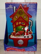 Hallmark North Pole Santa And Elves Magic Mechanical Santa&#39;s Checklist House - £19.57 GBP