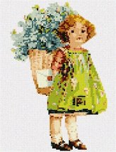 Pepita Needlepoint Canvas: Abigail and Flowers, 6&quot; x 10&quot; - £40.16 GBP