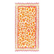 Orange Leopard Print Smitten Kitten Cotton Beach Pool Lake Towel - $24.75