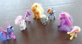 My Little Pony LOT of 8 Applejack Lucky Clover Luna Light Heart Twilight Sparkle - £10.81 GBP