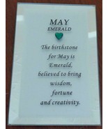Beautiful Little Vintage Tabletop Decorative Mirror – May Birthstone – V... - $13.52 CAD