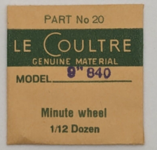 NOS Jaeger LeCoultre - Minute Wheel - 9&quot; Cal. 840 - Part 20 - $26.72