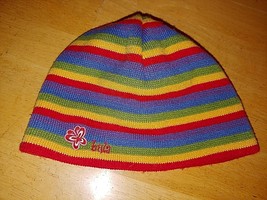 Bula Girl&#39;s Striped Acrylic B EAN Ie HAT-WORN ONCE-MACHINE WASH/DRY-19&quot; Opening - £1.55 GBP