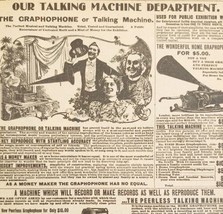 1900 Graphophone Talking Machine Advertisement Victorian Sears Roebuck 5.25x7&quot;  - £13.89 GBP