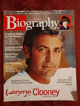 BIOGRAPHY magazine November 2003 George Clooney Rachel Weisz Russia Tchaikovsky - £7.64 GBP