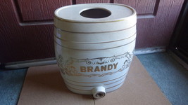Antique 19TH Century English Ironstone Barrel Brandy Dispenser 1/2 - £156.73 GBP