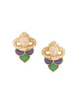 KICKY &amp; PERKY 925 Sterling Silver Gold Plated Stud Earring Jewelry for W... - $99.00