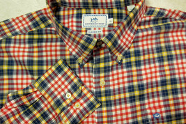 GORGEOUS Southern Tide Red Blue and Yellow Plaid Shirt XL 18x37 - £35.83 GBP