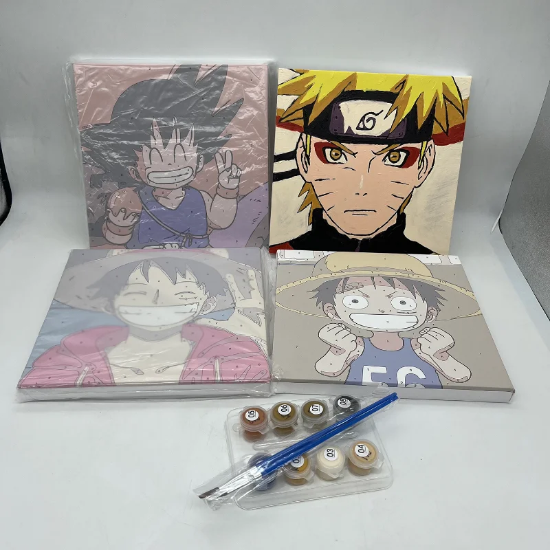 Dragon Ball One Piece NARUTO DIY Painting By Numbers Colorful Animals Oil - £11.50 GBP