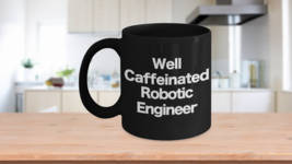 Robotic Engineer Mug Black Coffee Cup Funny Gift for Dad, Boss, Rocket Science - £17.38 GBP+