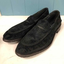Donald J Pliner Zvian Loafers Men’s Size 8.5 M, Black Distressed Velvet ... - £63.04 GBP