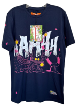 Nickelodeon Men&#39;s AAAHH!!! Real Monsters Double Sided Graphic T-Shirt Sz S Navy - £19.54 GBP