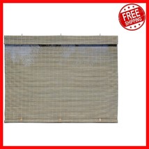 Semi-Sheer Bamboo Roll-Up Blinds - Cord-Free for Patios &amp; Sunrooms - 36&quot;... - $55.43