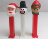 Lot of 3 Christmas Pez Dispensers Santa, Elf, &amp; Snowman (H) - $9.69