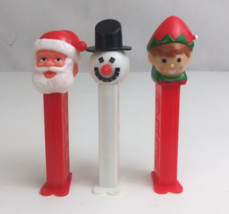 Lot of 3 Christmas Pez Dispensers Santa, Elf, &amp; Snowman (H) - $9.69