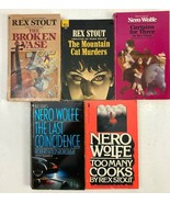 Vtg REX STOUT NERO WOLFE Paperback Book LOT of 5 Mystery Crime Detective... - £19.45 GBP