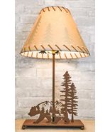 Western Wild Country Nature Black Bear In Pine Forest Meadow Metal Table... - €97,31 EUR