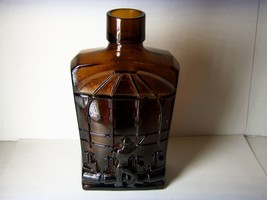 Rare Embossed Amber Bottle Ralph Newkirk Anchor Hocking Corp 1931-1974 - £15.78 GBP