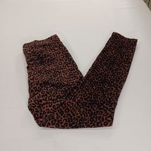 LOFT Womens Brown/Black Leopard Print High Waist Skinny Corduroy Pants 8 (30×29) image 2