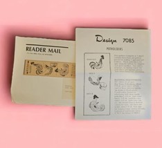  Rooster &amp; Hen Potholders Vtg 1989 Mail Order Sewing Pattern Design 7085 UNCUT - £24.91 GBP