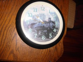 Locomotive Legends Steam Engine Train Sounds 13 Inch Hanging Wall Clock - £27.69 GBP