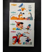 Vintage 4 Walt Disney Placemats RCA Victor Advertisement 1960s Set - £12.45 GBP