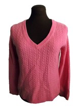 Red Moon Cashmere Long Sleeve Sweater Size M Pink Excellent Condition! - £15.14 GBP