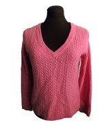 Red Moon Cashmere Long Sleeve Sweater Size M Pink Excellent Condition! - $25.78 CAD