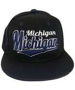 Michigan Fade Top Printed Bill Adjustable Snapback Baseball Cap (Black/N... - £11.94 GBP