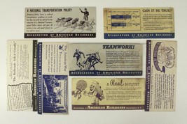 Vintage Paper Advertising Blotters Association Of American Railroads Wwii Era - £16.43 GBP