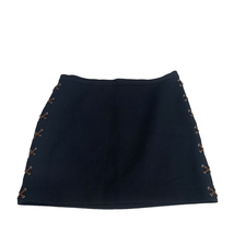 MICHAEL Michael Kors Women&#39;s Black Lace up Patten Side Midi Skirt Size 10 - £29.54 GBP