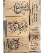 Stampin Up! Knobbly Gnomes Wood-Mounted Rubber Stamp Set Of 6 Crafting S... - $526.41 MXN
