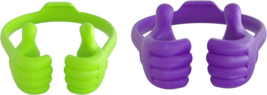 Phone Stand 4.5&quot; for smart phones 3.5&quot; - 8&quot; Neon Green &amp; Purple 2 Pack - £11.99 GBP