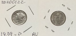 1939-P Silver Mercury Dime AU - $19.99